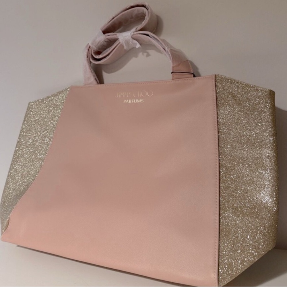 Jimmy Choo Pink and Gold Tote Bag - Picture 10 of 10